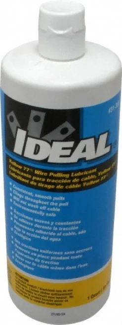 1 Quart Squeeze Bottle, Yellow Wire Pulling Lubricant Gel