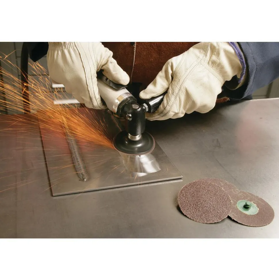 Quick-Change Disc: Roloc TR, 2" Dia, 120 Grit, Aluminum Oxide, Coated