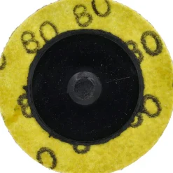 Quick-Change Disc: Type R, 2" Dia, 80 Grit, Premium Ceramic Alumina, Coated