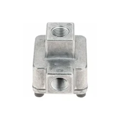 Quick-Exhaust Valves; Inlet Port Size: 1/4; Inlet Port Size: 0.25 in; Exhaust Port Size: 1/4; Exhaust Port Size: 1/4 in; Maximum Working Pressure (psi): 13.8 bar; 200 psi; Maximum Working Pressure (psi): 13.8 bar; 200 psi; Body Material: Aluminum; Maximum Working Pressure: 13.8 bar; 200 psi