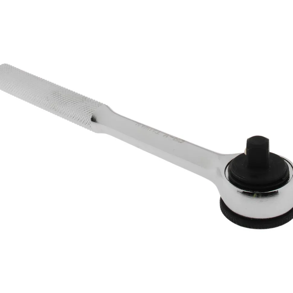 Quick-Release Ratchet: 3/8" Drive, Round Head