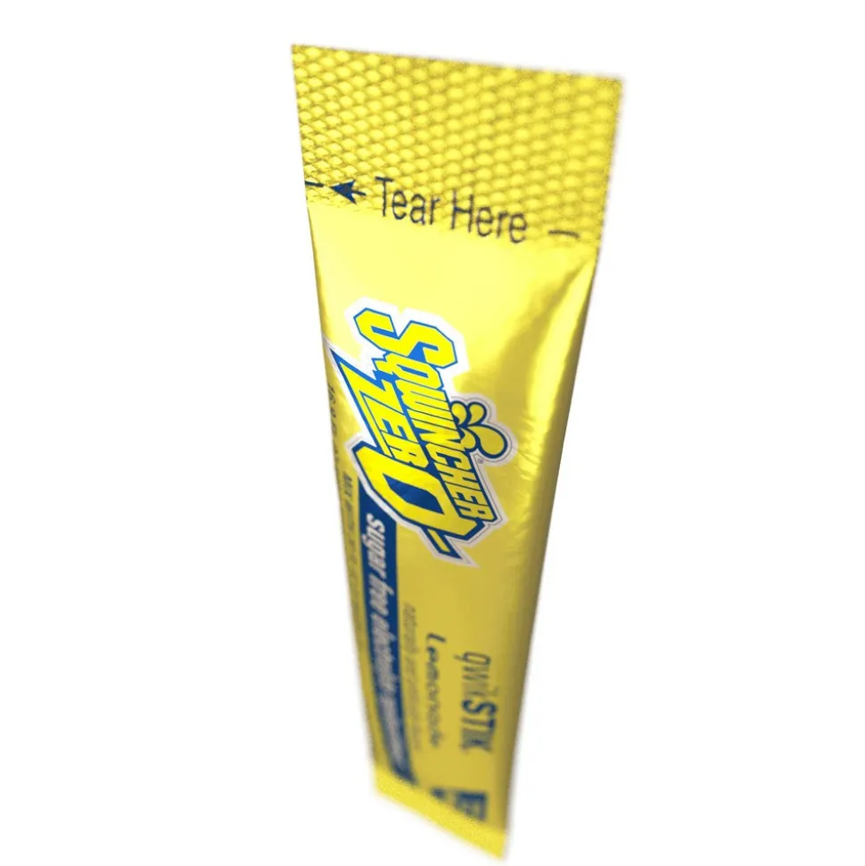 Qwik Stik Sports Drink: 0.11 oz Packet, Lemonade, Sugar Free, Powder, Yields 20.00 oz