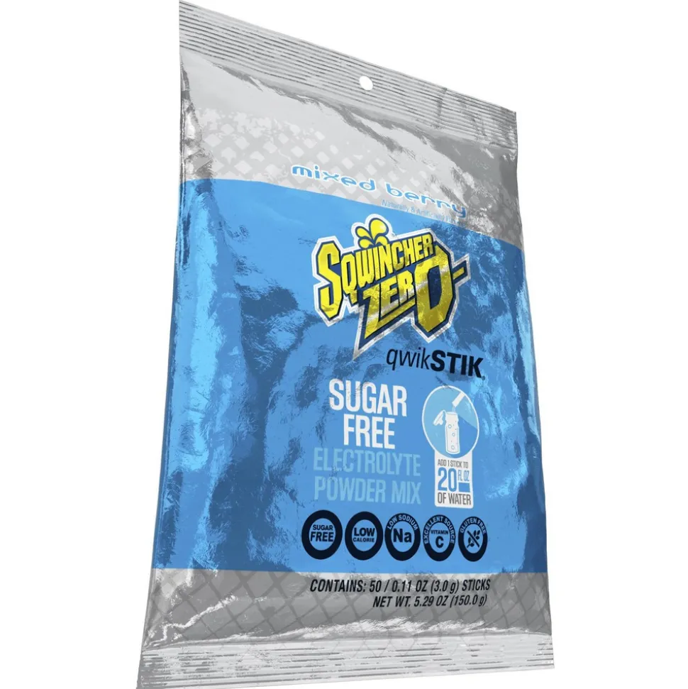 Qwik Stik Sports Drink: 0.11 oz Packet, Mixed Berry, Sugar Free, Powder, Yields 20.00 oz
