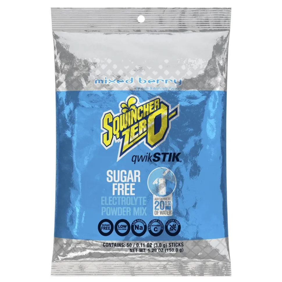 Qwik Stik Sports Drink: 0.11 oz Packet, Mixed Berry, Sugar Free, Powder, Yields 20.00 oz