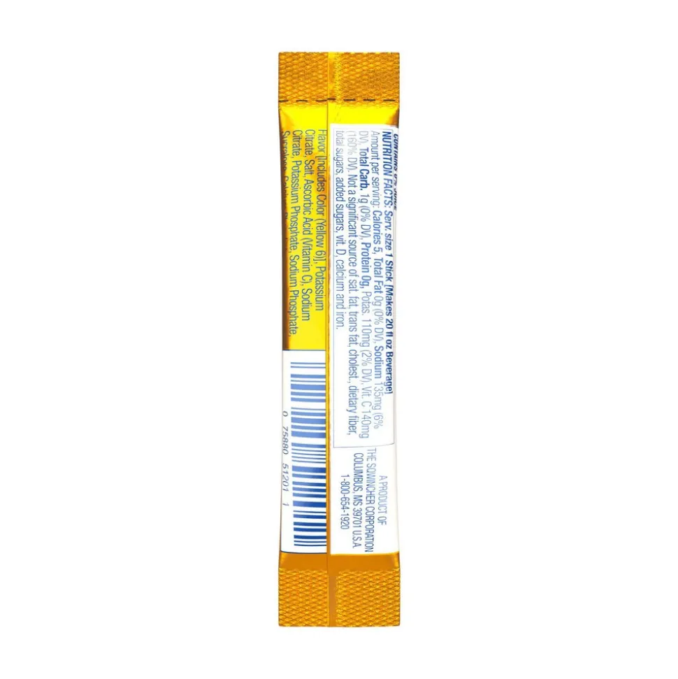 Qwik Stik Sports Drink: 0.11 oz Packet, Orange, Powder, Yields 20.00 oz
