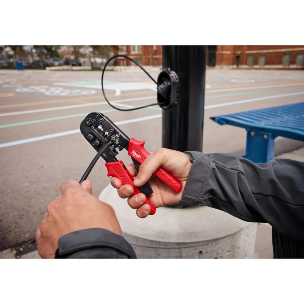Ratcheting Modular Crimper & Stripper, Straight Handle