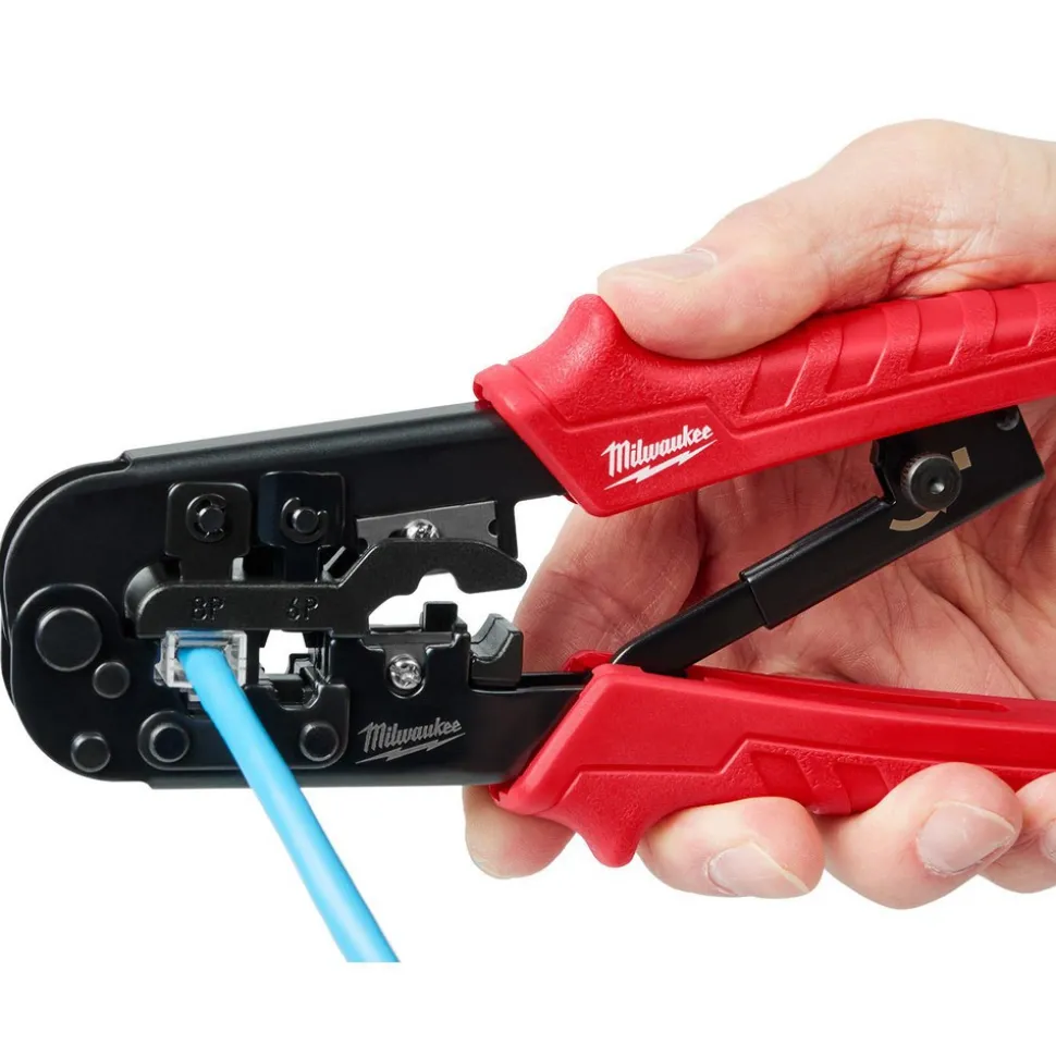 Ratcheting Modular Crimper & Stripper, Straight Handle