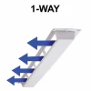 Registers & Diffusers: Type: Air Deflector Vent Cover; Style: Linear 1 Way; Material: Plastic