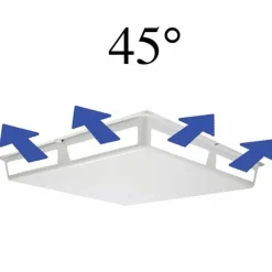 Registers & Diffusers: Type: Air Deflector Vent Cover; Style: 45 Degree; Material: Plastic; Diameter (Decimal Inch): 24.0000