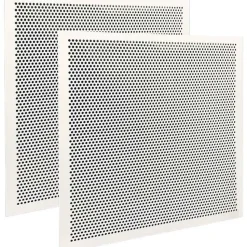 Registers & Diffusers: Type: Ceiling Panel; Style: Perforated; Material: Plastic