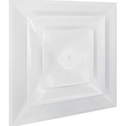 Registers & Diffusers: Type: Ceiling Diffuser; Style: Step Down; Material: Plastic; Diameter (Decimal Inch): 14.0000