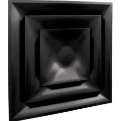 Registers & Diffusers: Type: Ceiling Diffuser; Style: Step Down; Material: Plastic; Diameter (Decimal Inch): 6.0000