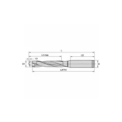 Replaceable-Tip Drill: Straight Shank, 9/16" Shank Dia