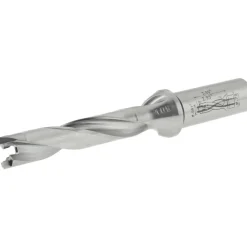 Replaceable-Tip Drill: 0.591 to 0.626" Dia, 2.95" Max Depth, 3/4" Weldon Flat Shank