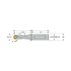 Replaceable-Tip Drill: 0.591 to 0.626