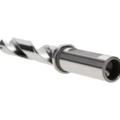 Replaceable-Tip Drill: 0.531 to 0.547" Dia, 2-3/4" Max Depth, 5/8" Flatted Shank