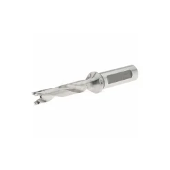 Replaceable-Tip Drill: 0.433 to 0.449" Dia, 2.24" Max Depth, 5/8" Flatted Shank