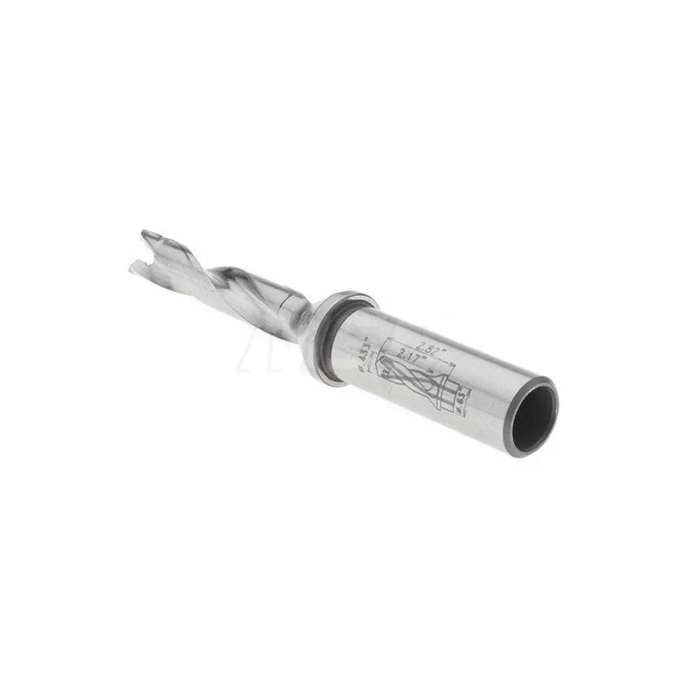 Replaceable-Tip Drill: 0.433 to 0.449" Dia, 2.24" Max Depth, 5/8" Flatted Shank