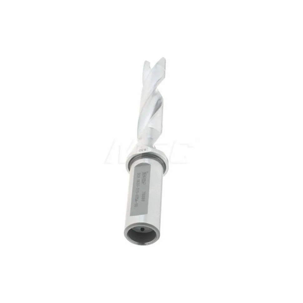 Replaceable-Tip Drill: 0.63 to 0.665" Dia, 3.27" Max Depth, 3/4" Flatted Shank