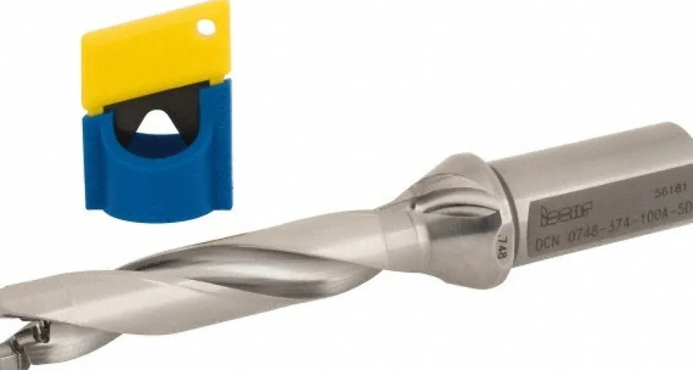 Replaceable-Tip Drill: 0.748 to 0.783" Dia, 3.74" Max Depth, 1" Weldon Flat Shank