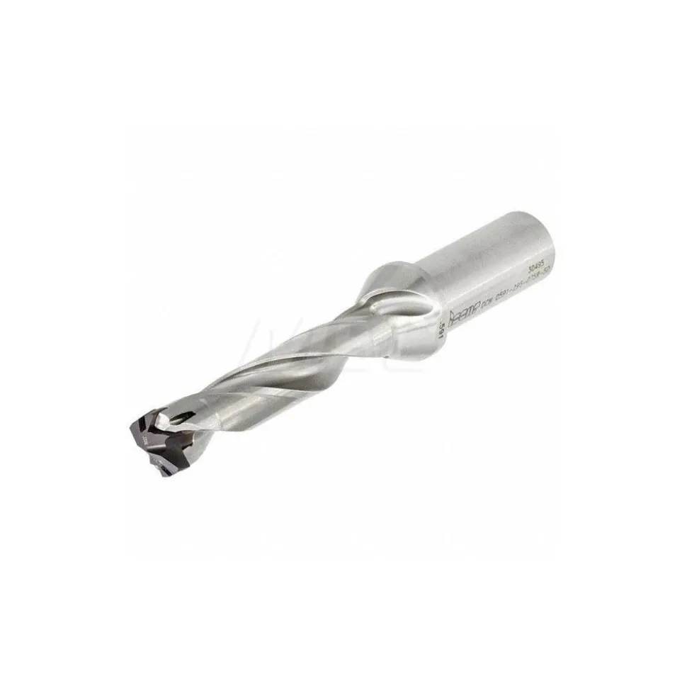 Replaceable-Tip Drill: 0.551 to 0.567" Dia, 1-3/4" Max Depth, 5/8" Flatted Shank
