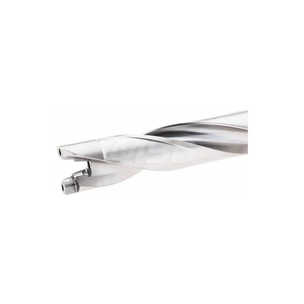 Replaceable-Tip Drill: 0.669 to 0.705" Dia, 3.35" Max Depth, 3/4" Weldon Flat Shank