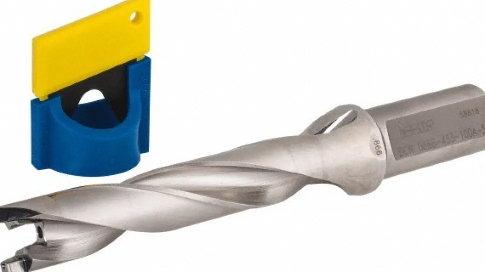 Replaceable-Tip Drill: 0.866 to 0.902" Dia, 4.33" Max Depth, 1" Weldon Flat Shank