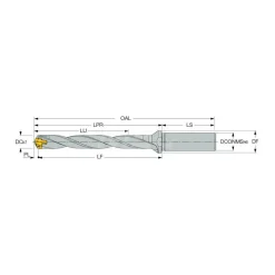 Replaceable-Tip Drill: 0.433 to 0.469