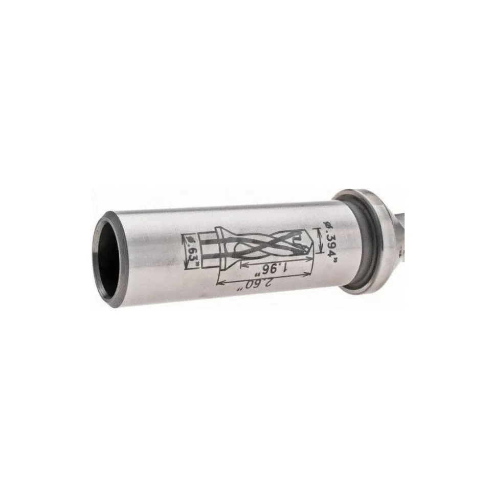 Replaceable-Tip Drill: 0.394 to 0.409" Dia, 1.96" Max Depth, 5/8" Weldon Flat Shank