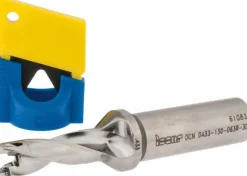 Replaceable-Tip Drill: 0.433 to 0.449" Dia, 1.3" Max Depth, 5/8" Straight-Cylindrical Shank