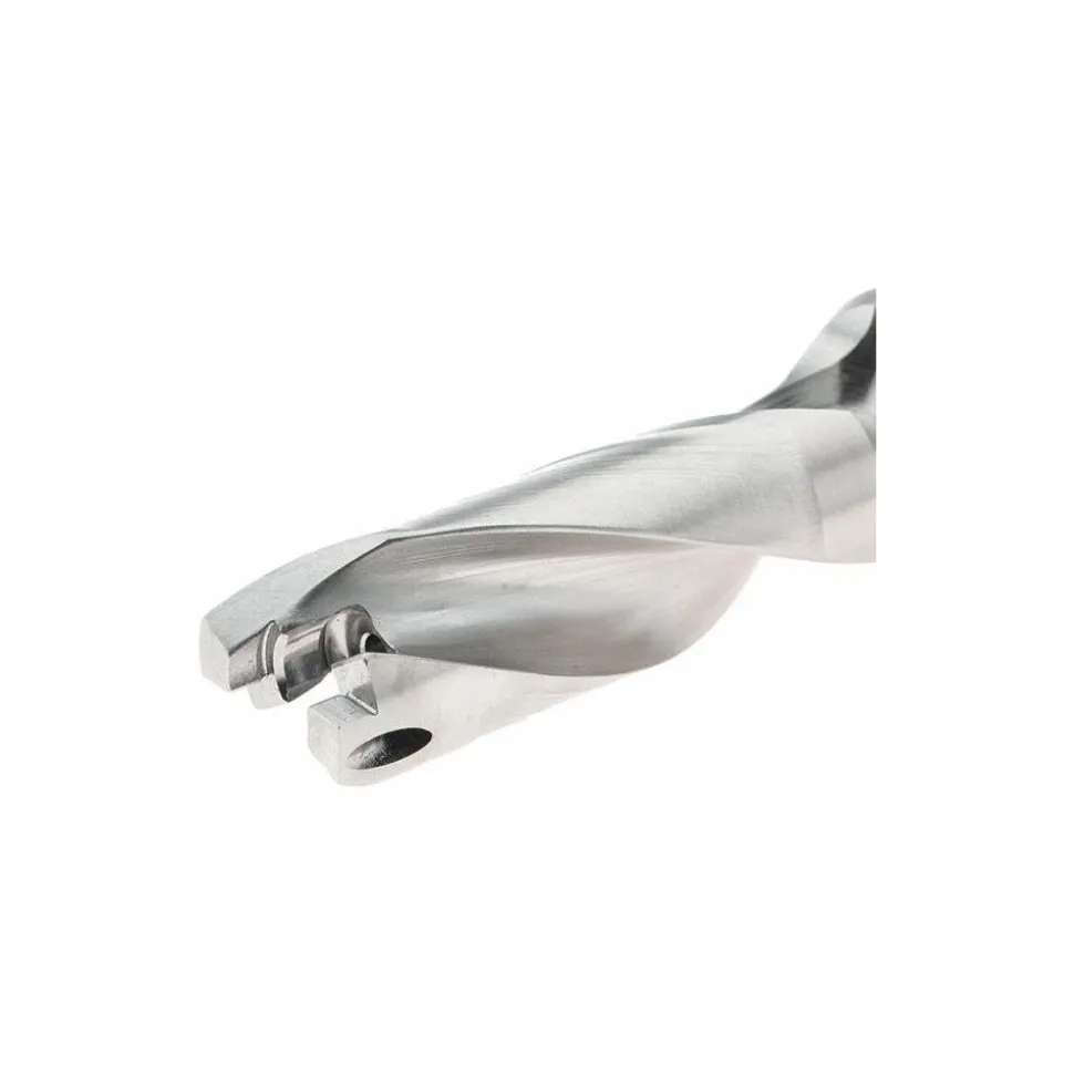 Replaceable-Tip Drill: 0.531 to 0.547" Dia, 1.69" Max Depth, 5/8" Flatted Shank