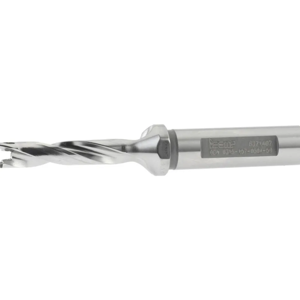 Replaceable-Tip Drill: 0.315 to 0.331" Dia, 1.57" Max Depth, 1/2" Weldon Flat Shank