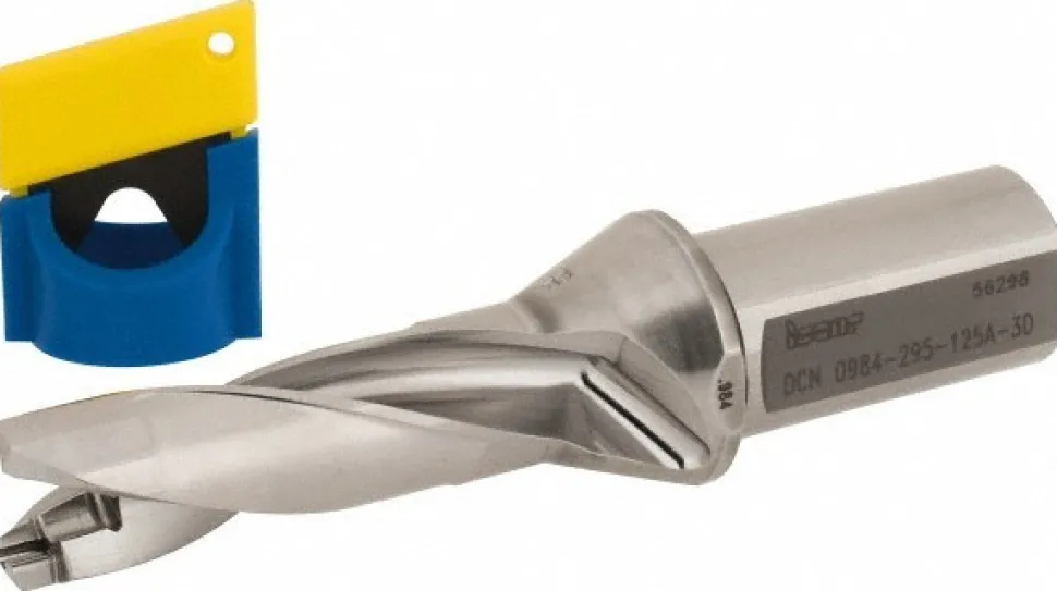 Replaceable-Tip Drill: 0.984 to 1.02" Dia, 2.95" Max Depth, 1-1/4" Weldon Flat Shank