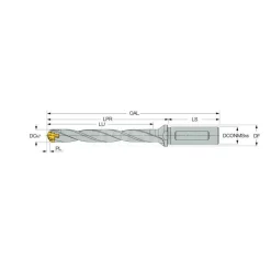 Replaceable-Tip Drill: 0.591 to 0.626