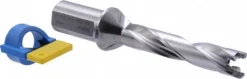 Replaceable-Tip Drill: 0.906 to 0.941" Dia, 4.53" Max Depth, 1-1/4" Weldon Flat Shank