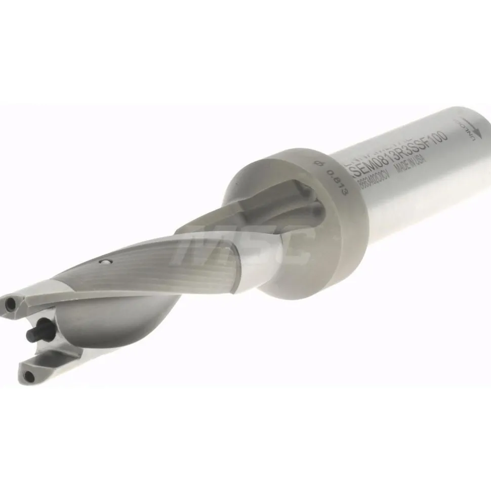 Replaceable-Tip Drill: 20.64 to 21.14 mm Dia, 66 mm Max Depth, 25.4 mm Weldon Flat Shank