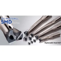 Replaceable-Tip Drill: 16.51 to 17.5 mm Dia, 3.78" Max Depth, 3/4" Weldon Flat Shank