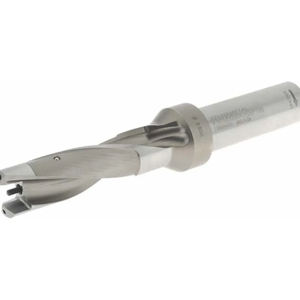 Replaceable-Tip Drill: 23.81 to 24 mm Dia, 72 mm Max Depth, 25.4 mm Weldon Flat Shank