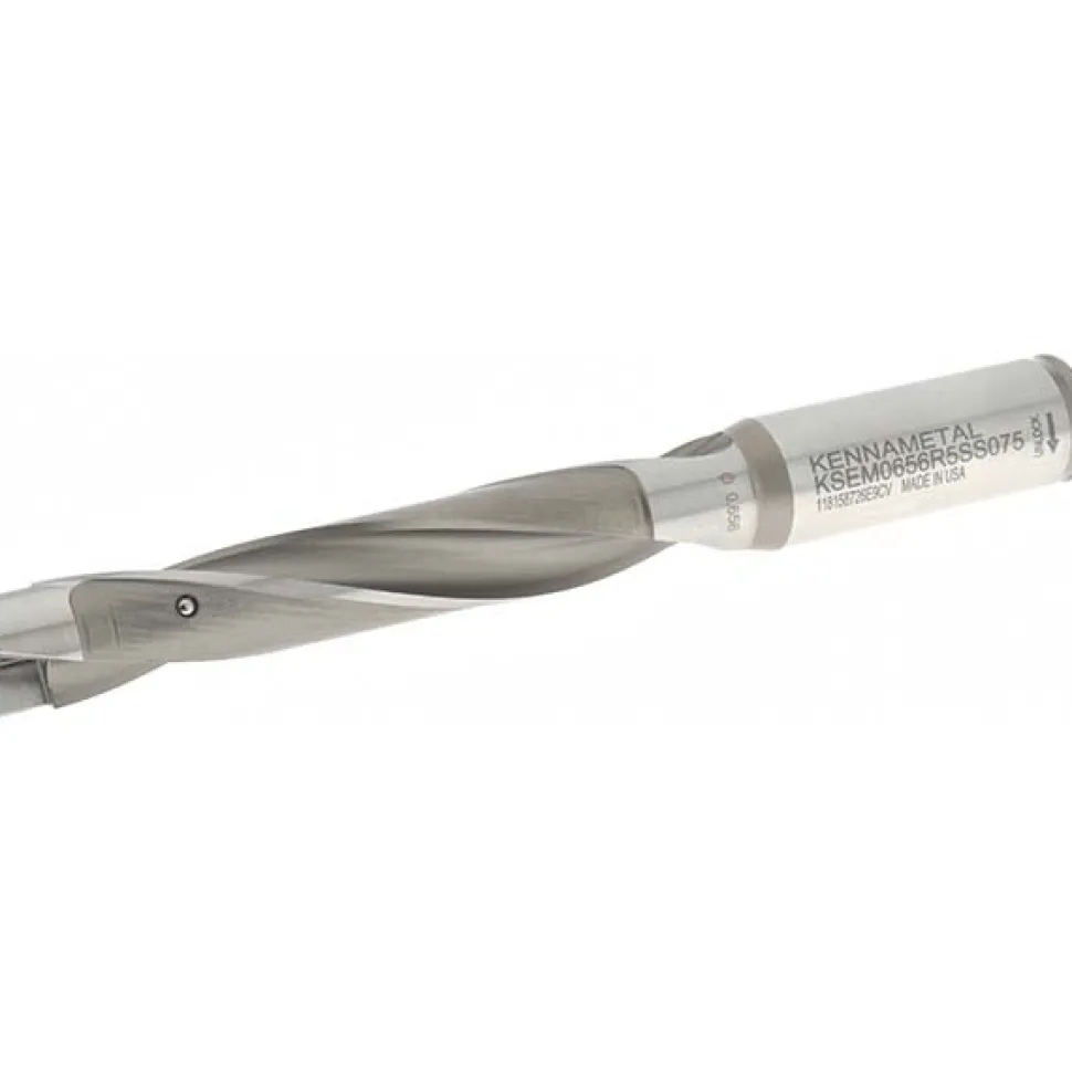 Replaceable-Tip Drill: 16.67 to 17.17 mm Dia, 90 mm Max Depth, 19.05 mm Straight-Cylindrical Shank