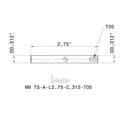 Replaceable Tip Milling Shank: Series Multimaster, 0.312" 90 ° Shank