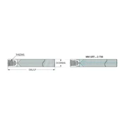 Replaceable Tip Milling Shank: Series Multimaster, 3/8" 90 ° Shank