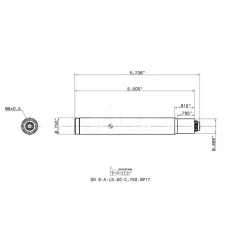 Replaceable Tip Milling Shank: Series T-Slot, 0.91" Projection, 3/4" Stepped Shank