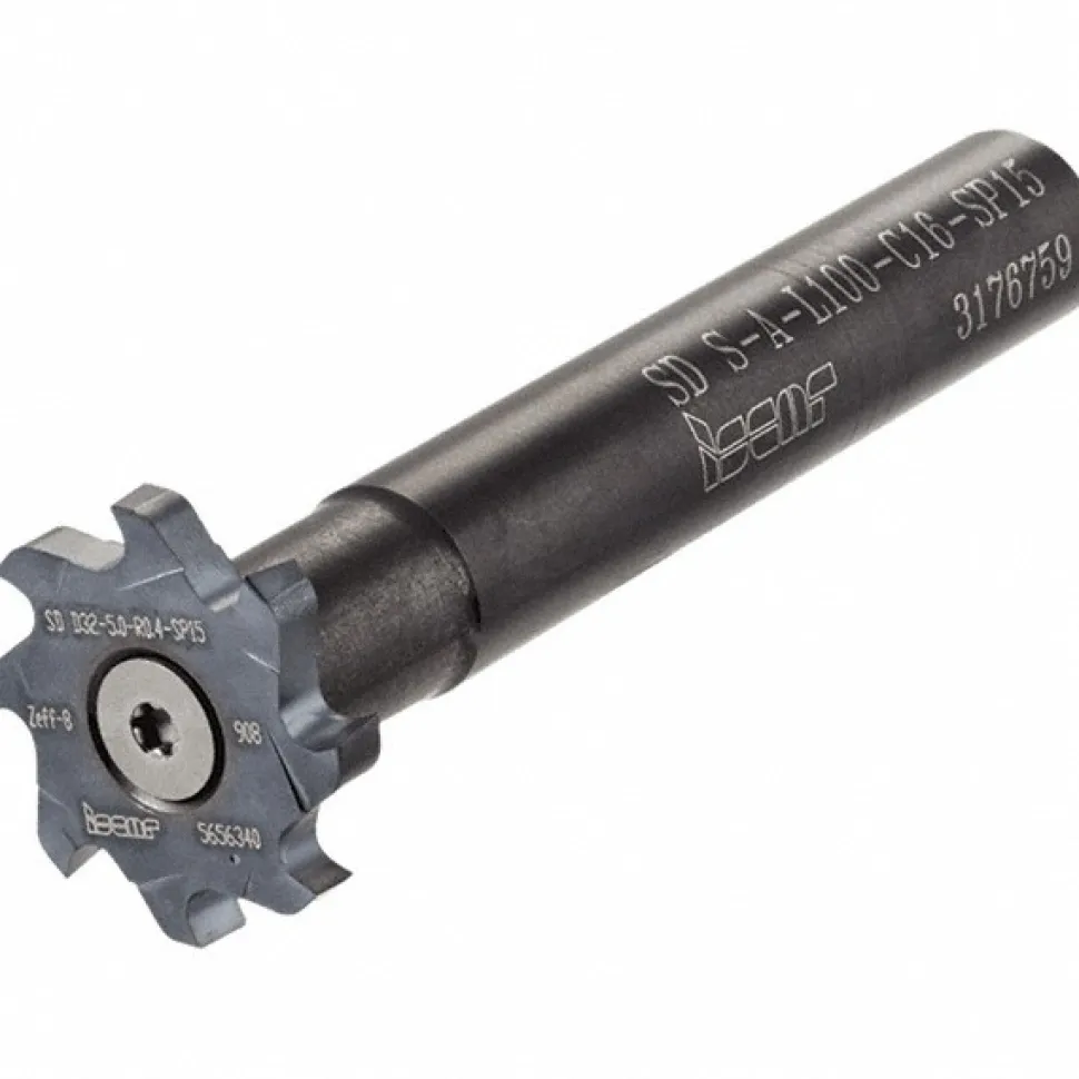 Replaceable Tip Milling Shank: Series T-Slot, 0.52" Projection, 1/2" Stepped Shank
