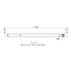 Replaceable Tip Milling Shank: Series Multimaster, 3/8" 90 ° Shank