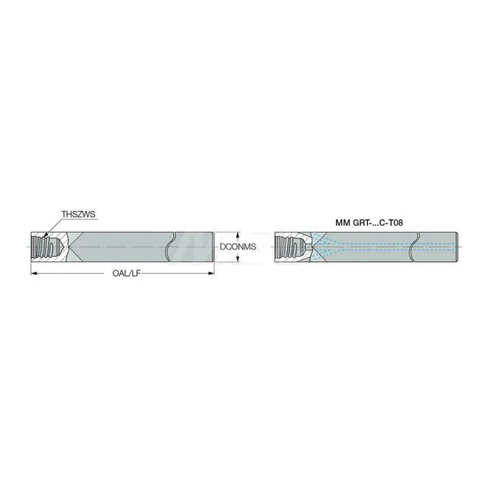 Replaceable Tip Milling Shank: Series Multimaster, 10 mm Straight Shank