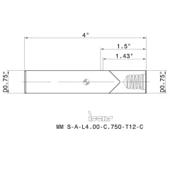 Replaceable Tip Milling Shank: Series Multimaster, 1-1/2