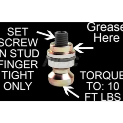 Retention Knob: M8 x 1.25 Thread, 16 mm Knob Dia