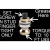 Retention Knob: M8 x 1.25 Thread, 16 mm Knob Dia