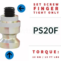 Retention Knob: M10 x 1.5 Thread, 20 mm Knob Dia