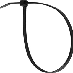 Reusable Cable Tie: Self-Lock, 11-1/2" Long, Black, Nylon
